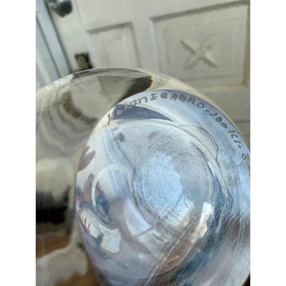 MCM Holmegaard Hellas Clear Vase Per Lütken Etched Susanne kneeling nude